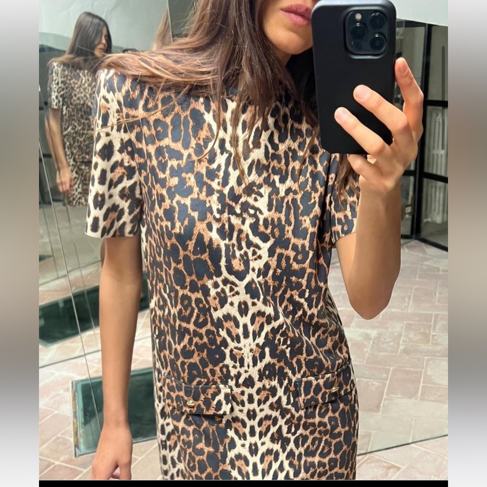 Leopard Print Short Dress - Picture 2 of 6